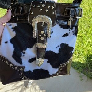 Women’s photo cowhide purse
